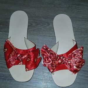 Red Bandana sandals